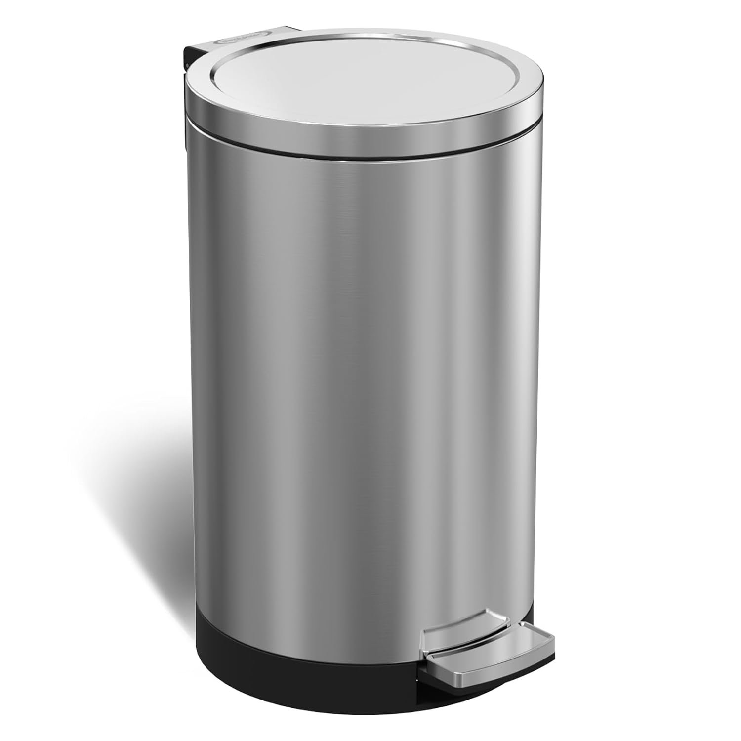 MAGBIX 30 Liter / 8 Gallon Round Step Trash Can, Quiet Lid